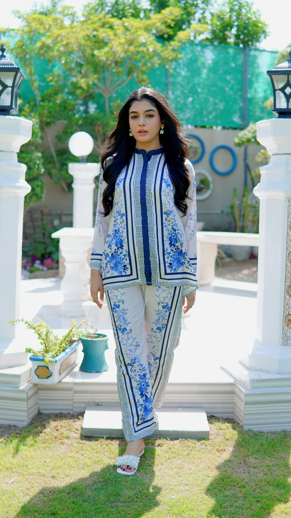 Dhaga Women RTW Embroidered Cotton 3 Piece DHG26PCN Elara - Eid Collection